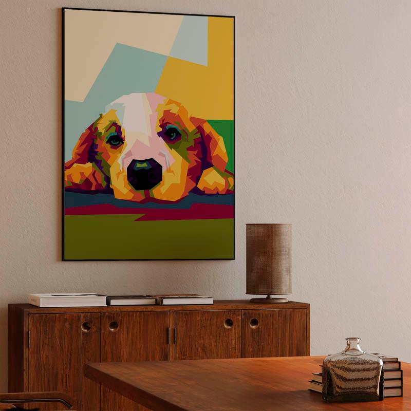 Anime Pet Dog in cute pop art