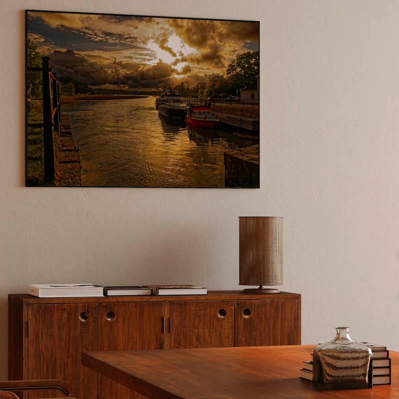 Springtime evening sun