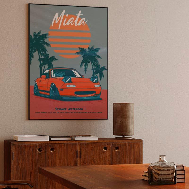 Miata JDM car with summer vibe