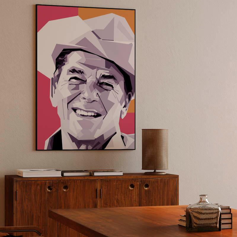 Ronald Reagan black &amp; white