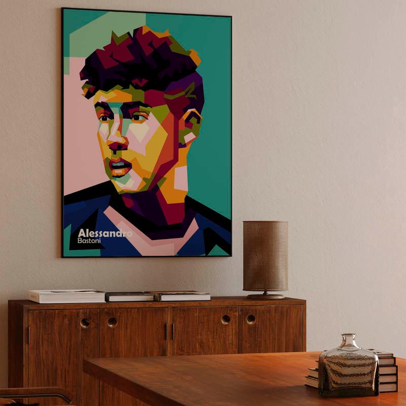 Alessandro Bastoni in wpap pop art