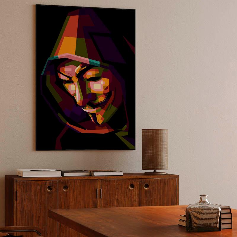 Anonymous Vendetta in wpap pop art