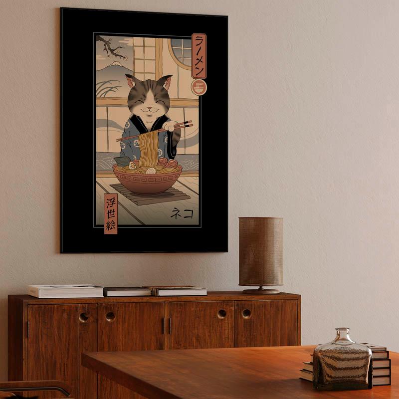 Neko Ramen Ukiyo-e