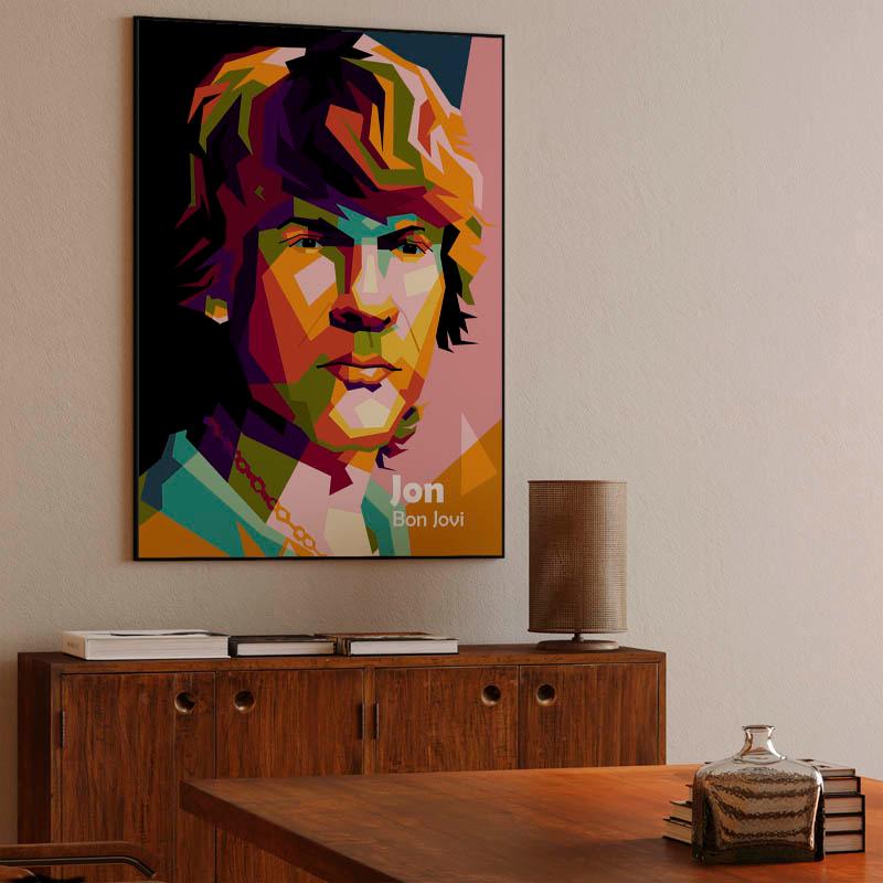 Bon Jovi in amazing pop art design