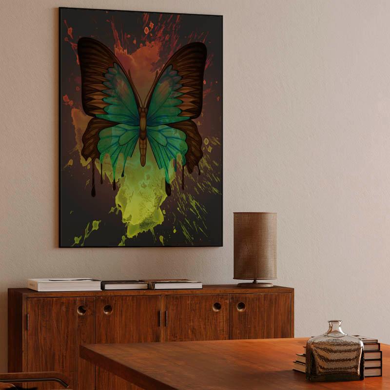 Dripping Butterfly Canvas