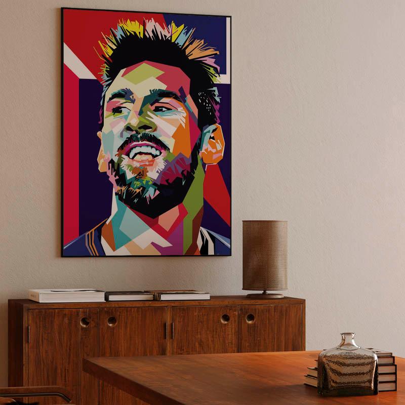 Lionel Messi in wpap pop art