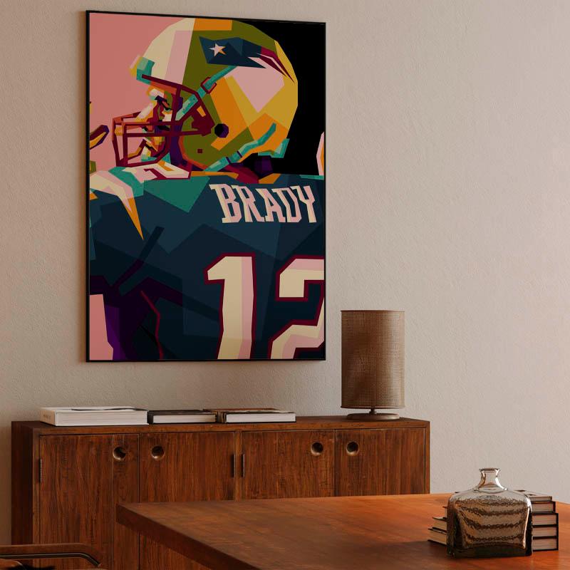 Tom Brady in wpap pop art