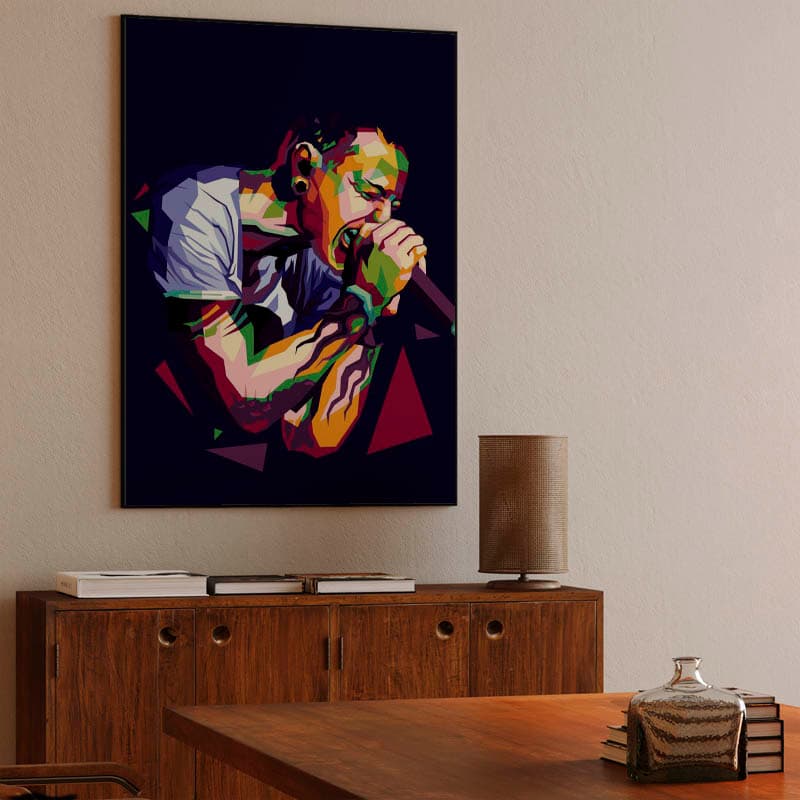 Chester Bennington in illustration