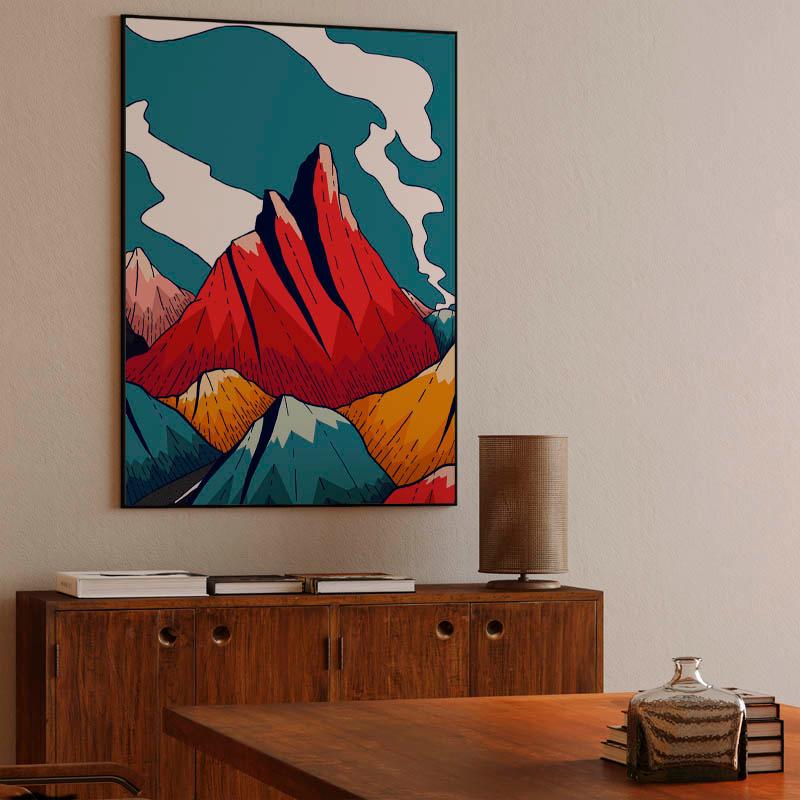 Smoke trail mountains