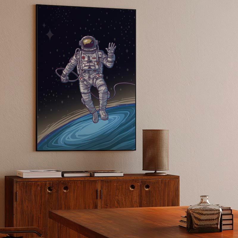 Astronaut in Space Canvas