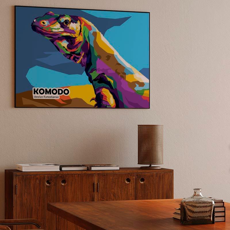 Special Animal Komodo in trend illustration