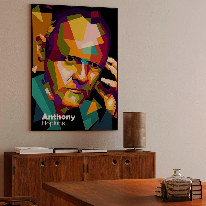 Anthony Hopkins in wpap pop art