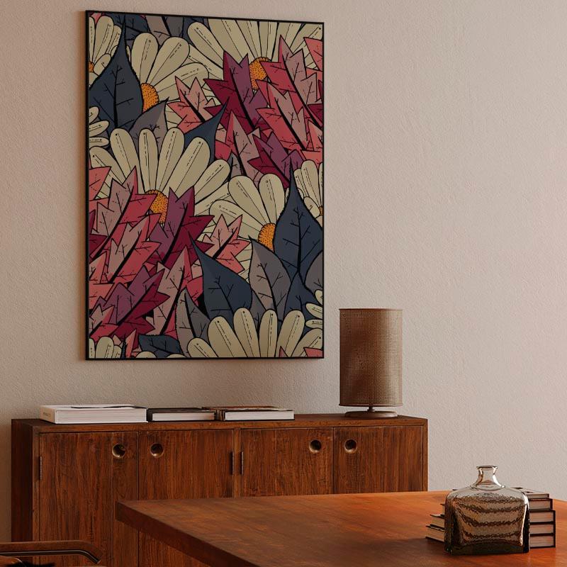 An autumn flower garden