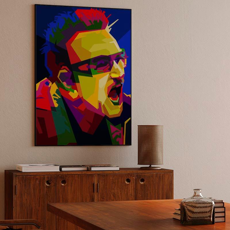 Bono U2 Pop Art WPAP – Canvas Print