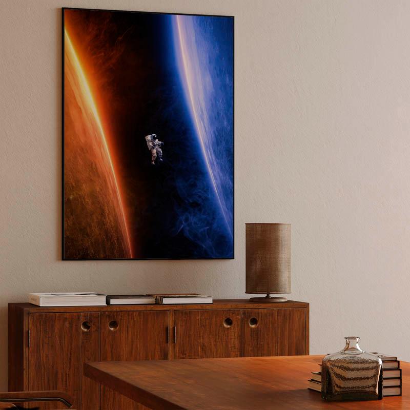 Astronaut between planets