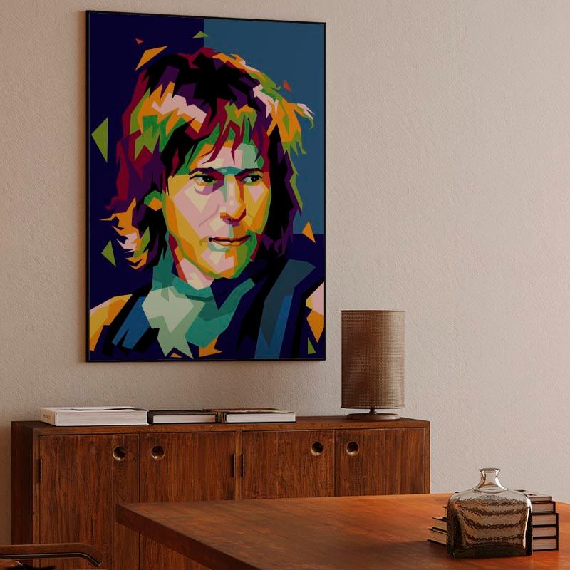 Legend guitarist of Jeff Beck in trend illustration