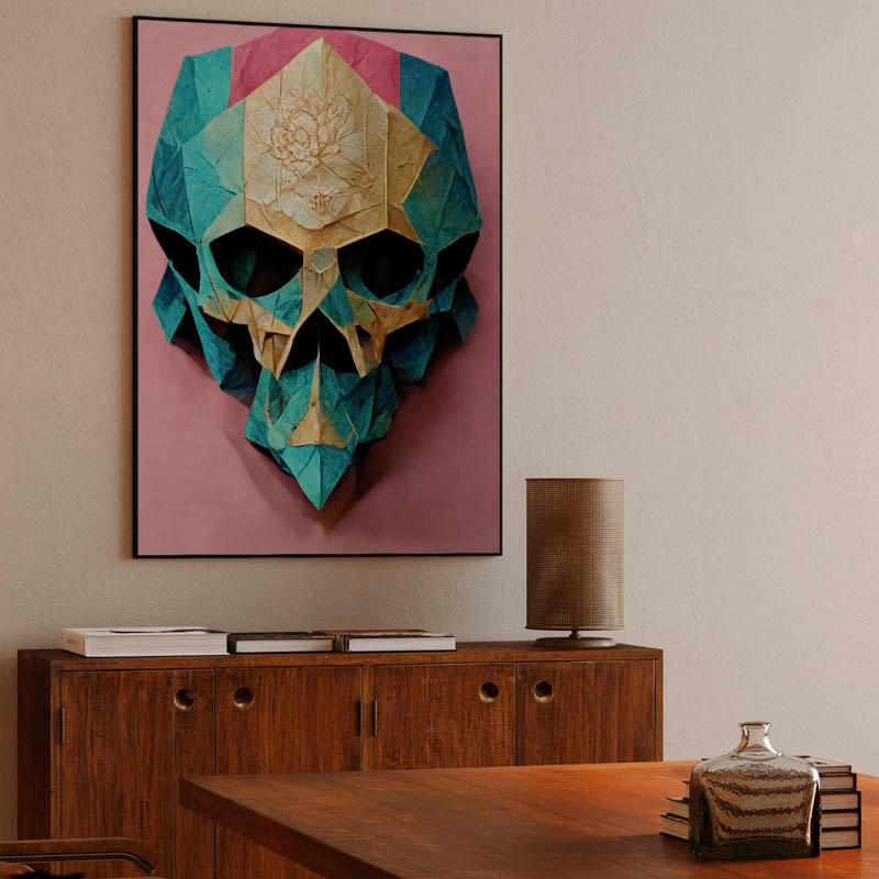 Origami Paper Skull