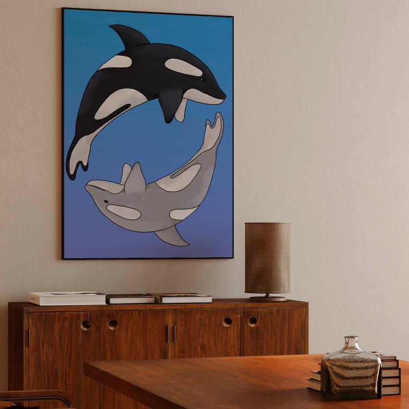 Orcas - yin yang
