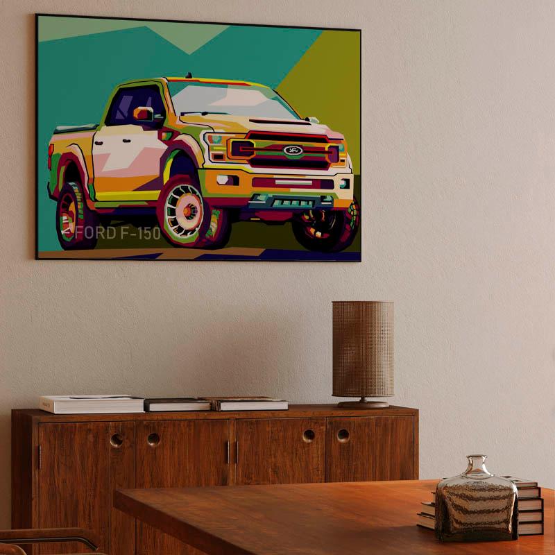 Amazing illustration truck car Ford F150