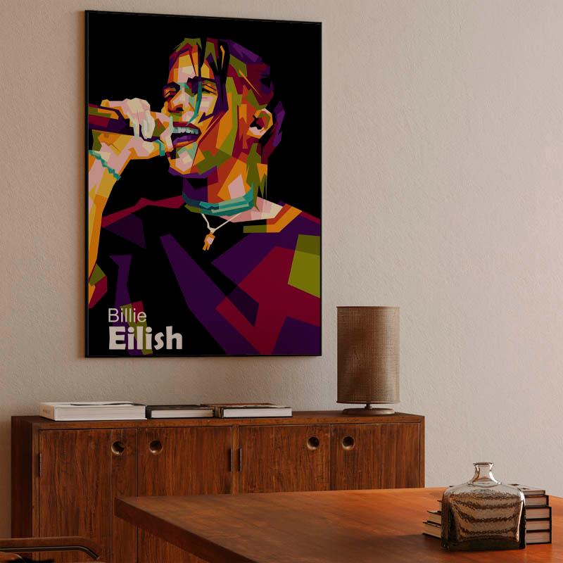 Singer in amazing pop art