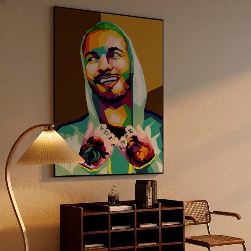 Rapper J Balvin in trending illustration