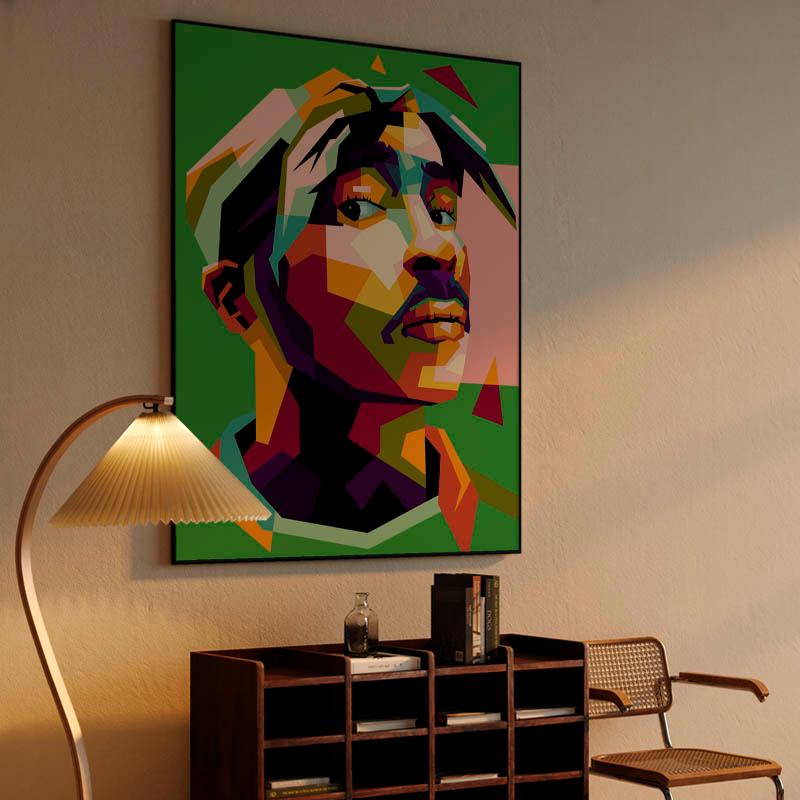 2 Pac Shakur in wpap pop art