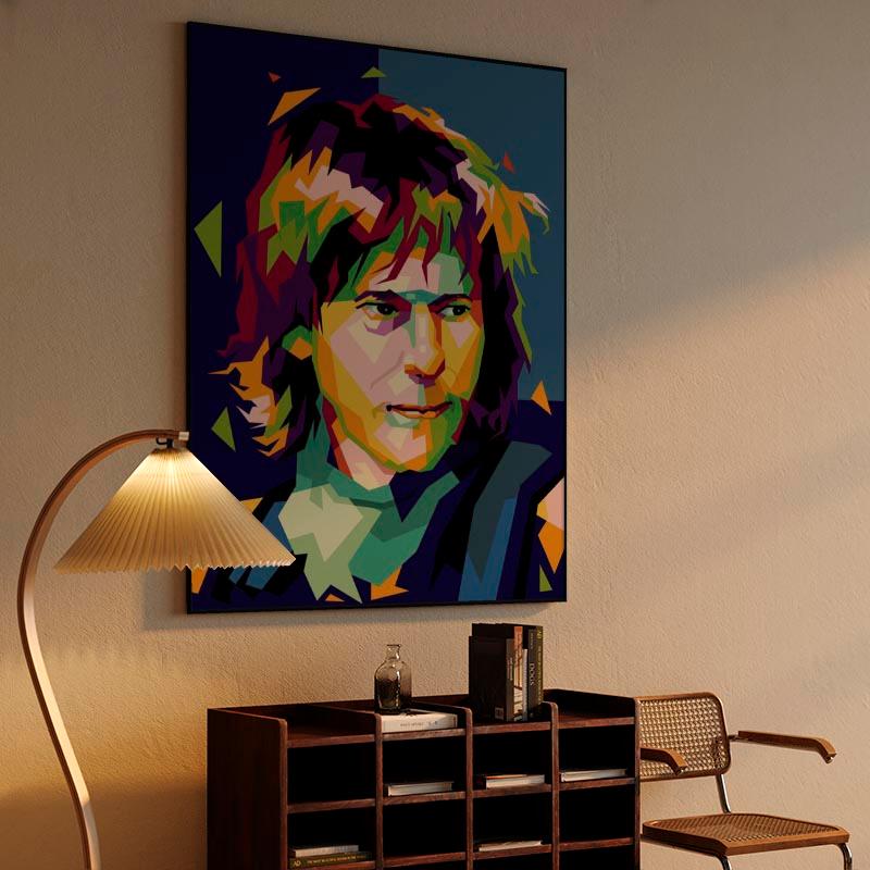 Legend guitarist of Jeff Beck in trend illustration