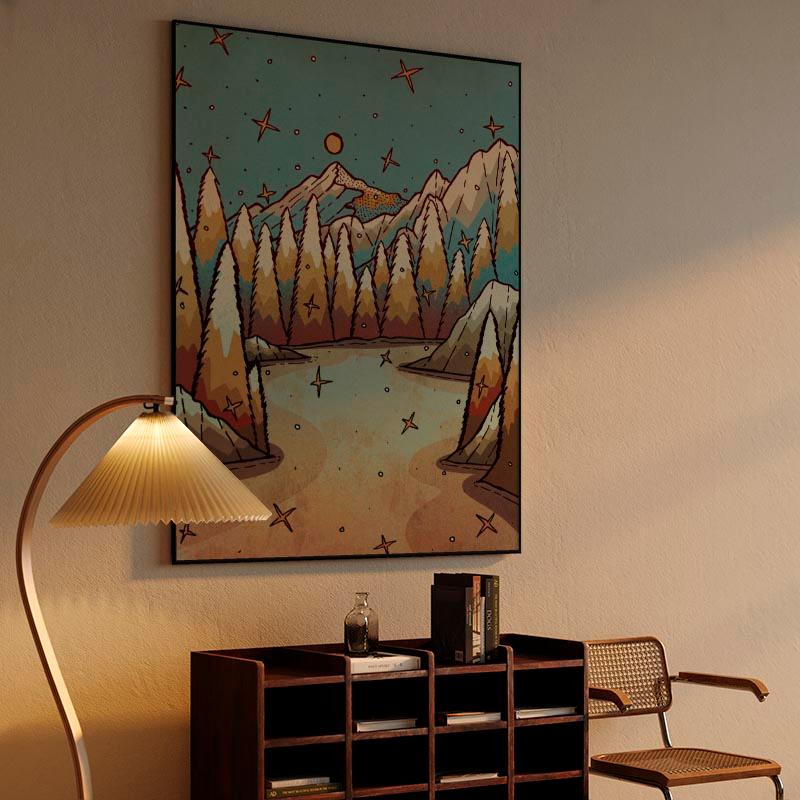 Winter of gold and blue