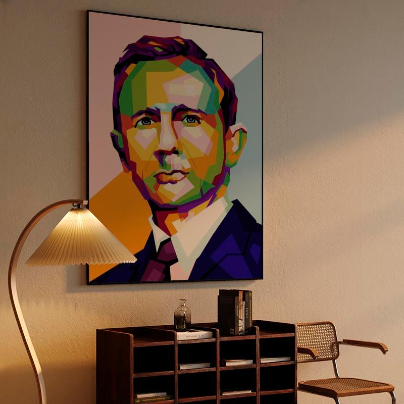 Legend Actor Daniel Craig James bond in illustration