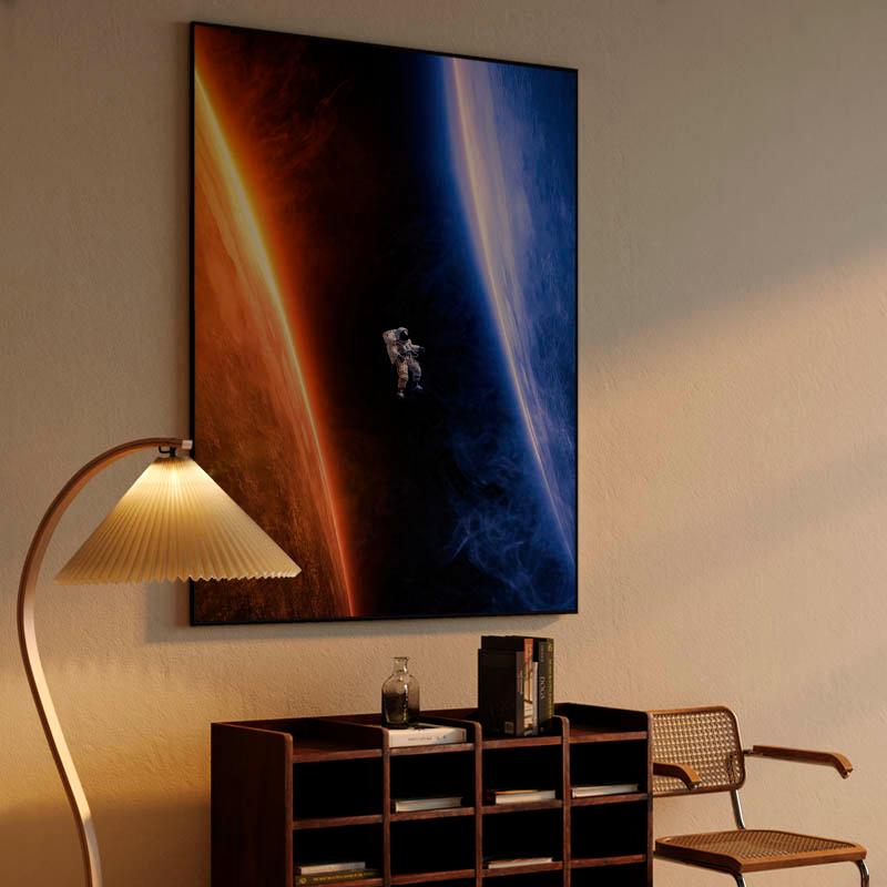 Astronaut between planets