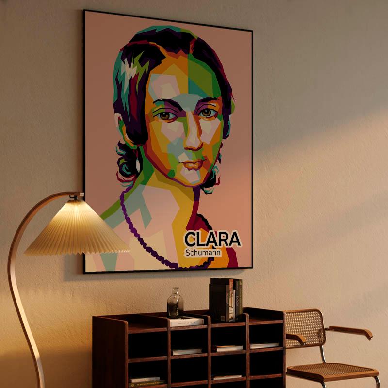 Clara Scumann in wpap pop art