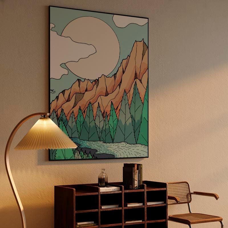 As the river turns around the mountains