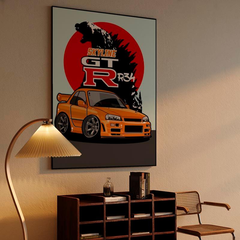 nissan skyline r34 GTR gojira