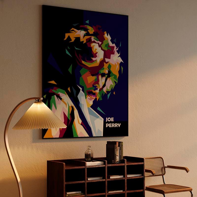 Joe Perry legend Guitarist in trend illustration