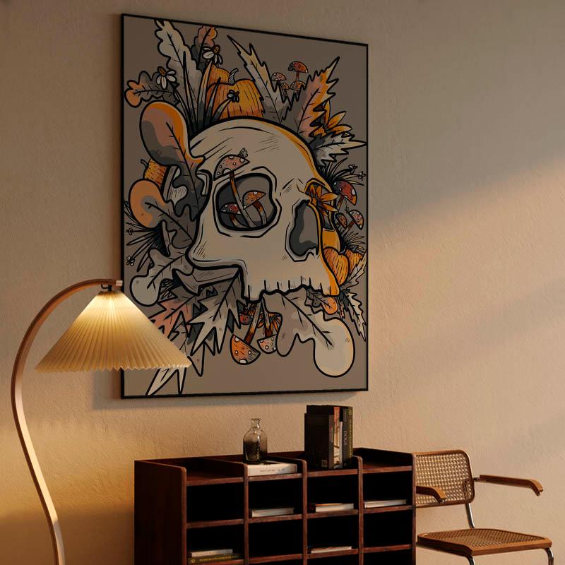 Mushrooms and the skull