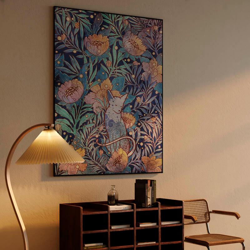 Sphynx and willow bloom