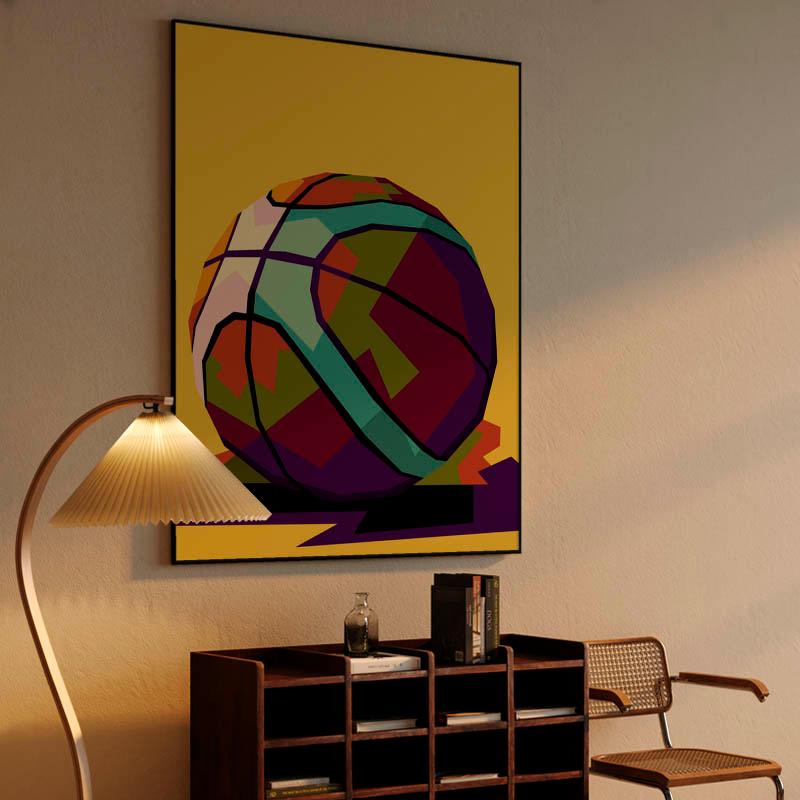 Basketball in wpap pop art