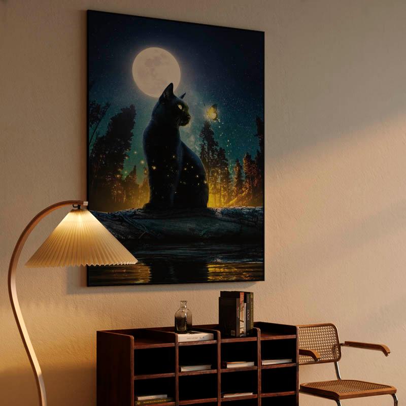 Cat Moon and Stars 2