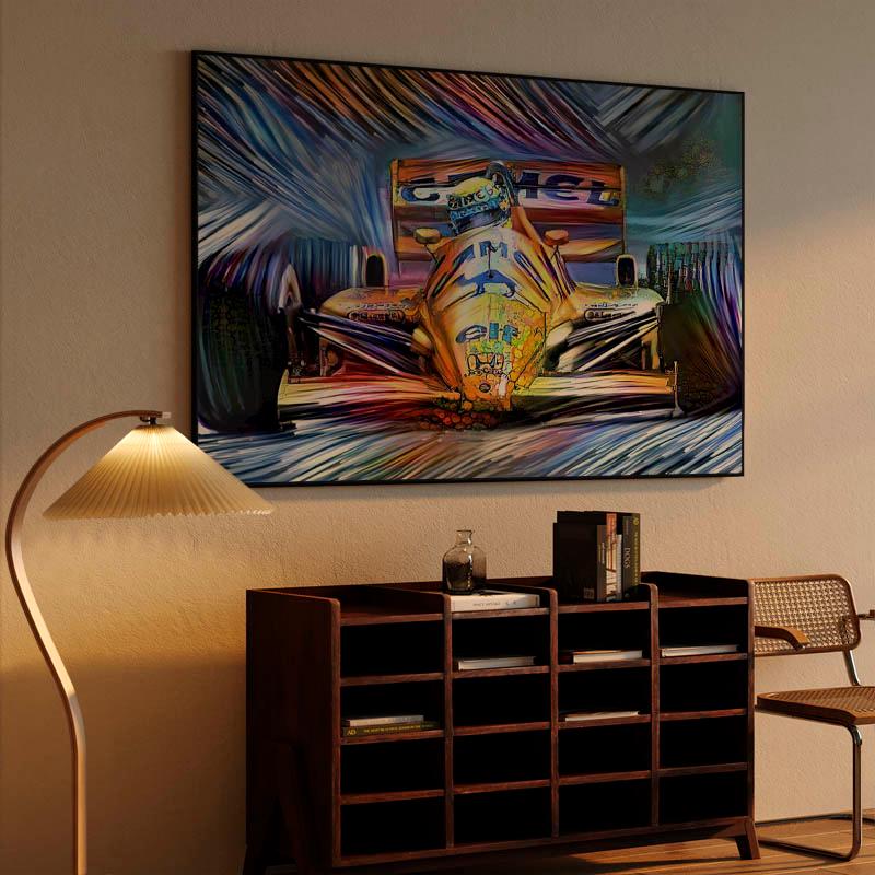 Digital Art Formula 1 Camel Lotus Honda Ayrton Senna