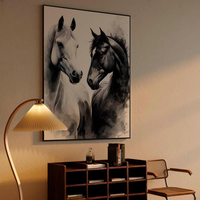 Black and White Horse 
