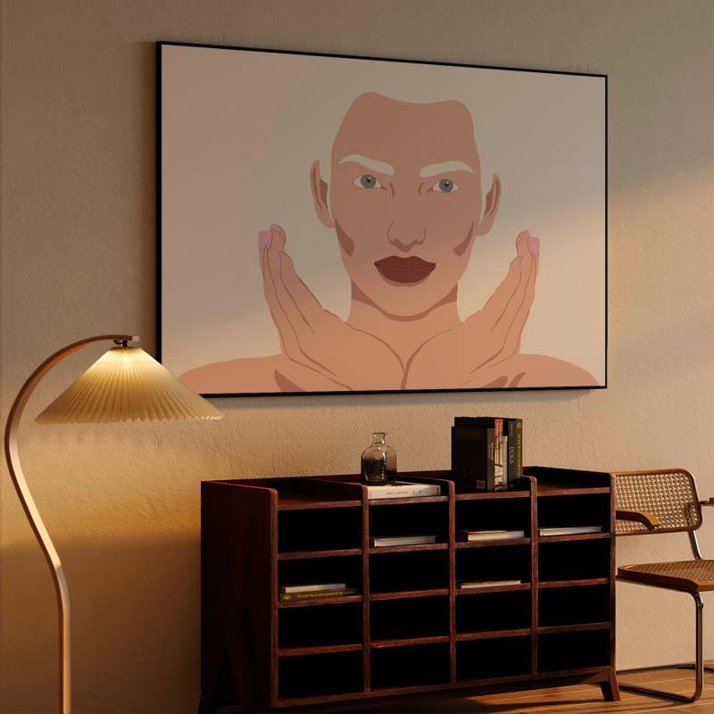 Futurist woman portrait