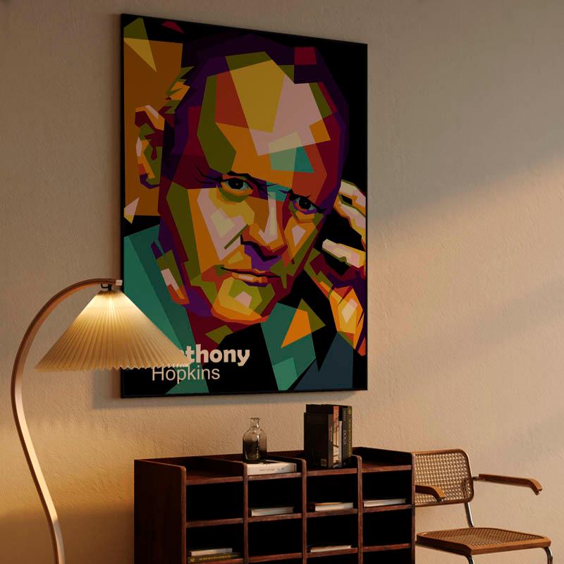 Anthony Hopkins in wpap pop art