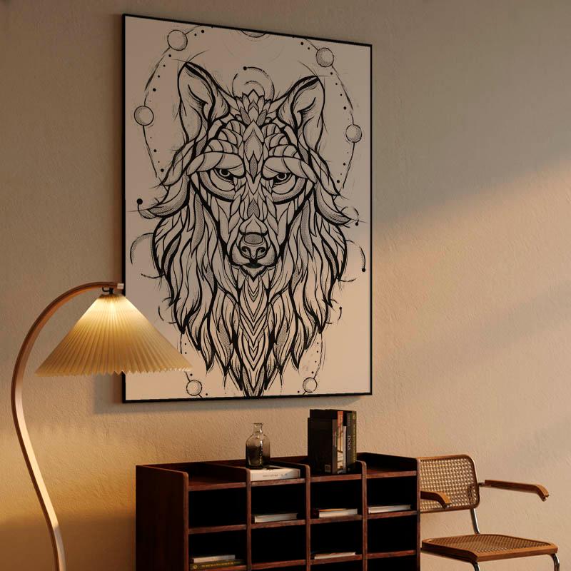 Abstract geometric wolf