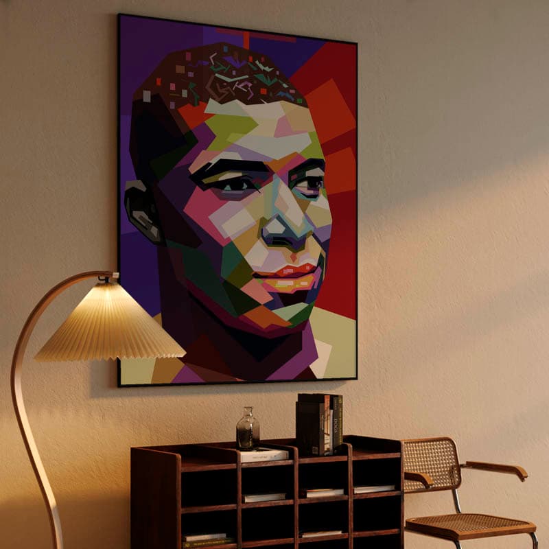 Mbappe in wpap pop art