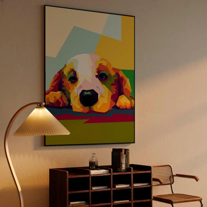 Anime Pet Dog in cute pop art