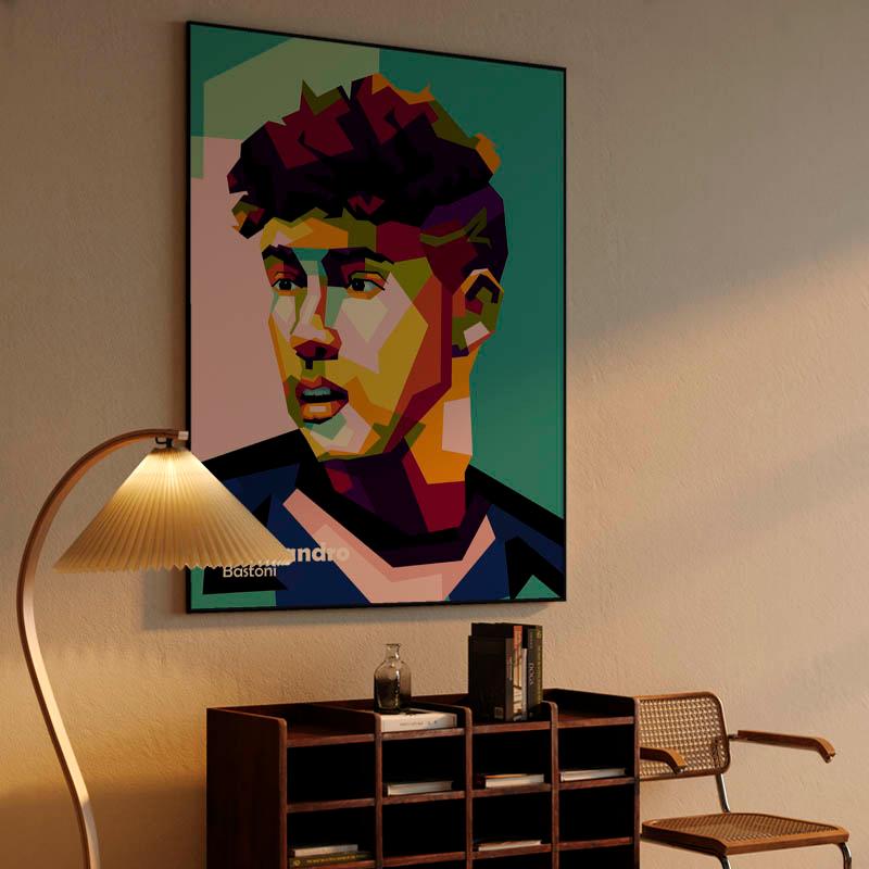 Alessandro Bastoni in wpap pop art