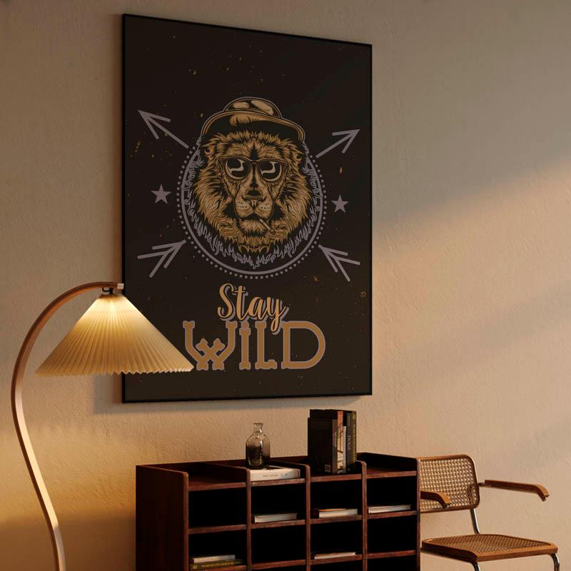Hippy Lion Canvas