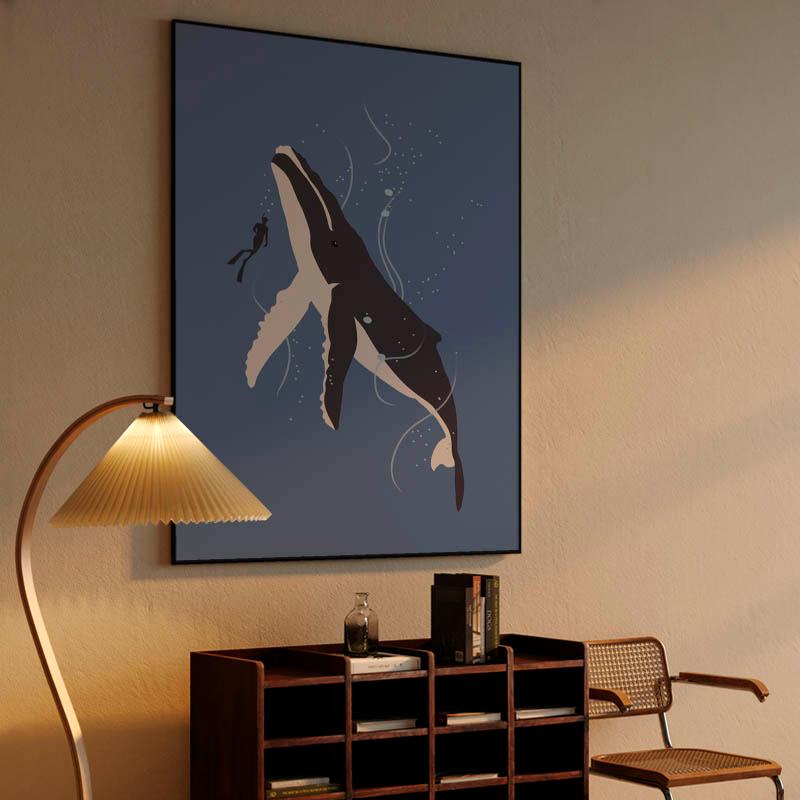 Humpback Whale and Human