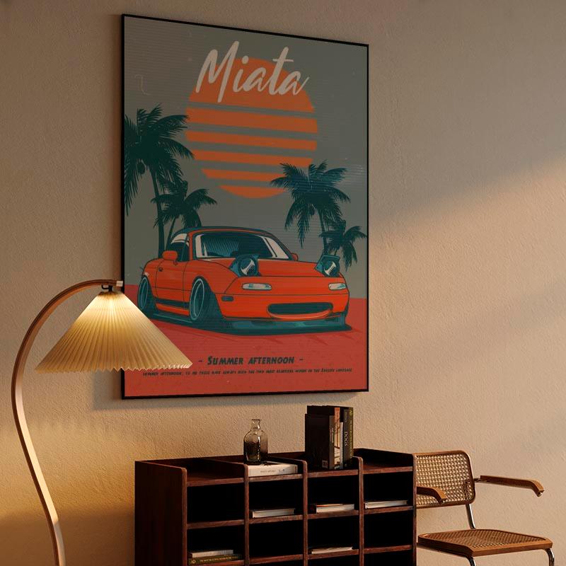 Miata JDM car with summer vibe