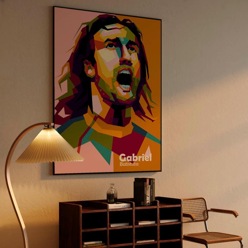 Gabriel Batistuta in wpap pop art